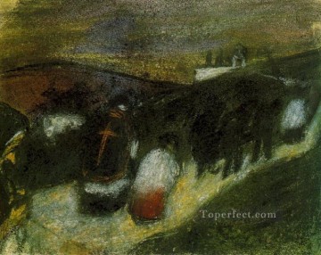 パブロ・ピカソ Painting - 田舎の埋葬 1900年 パブロ・ピカソ